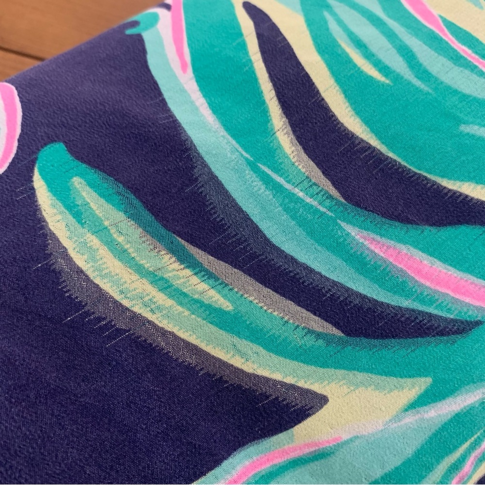 Lilly Pulitzer Flawed Rylee Silk Dress Tiger Palm Size 0 - Picture 14 of 16
